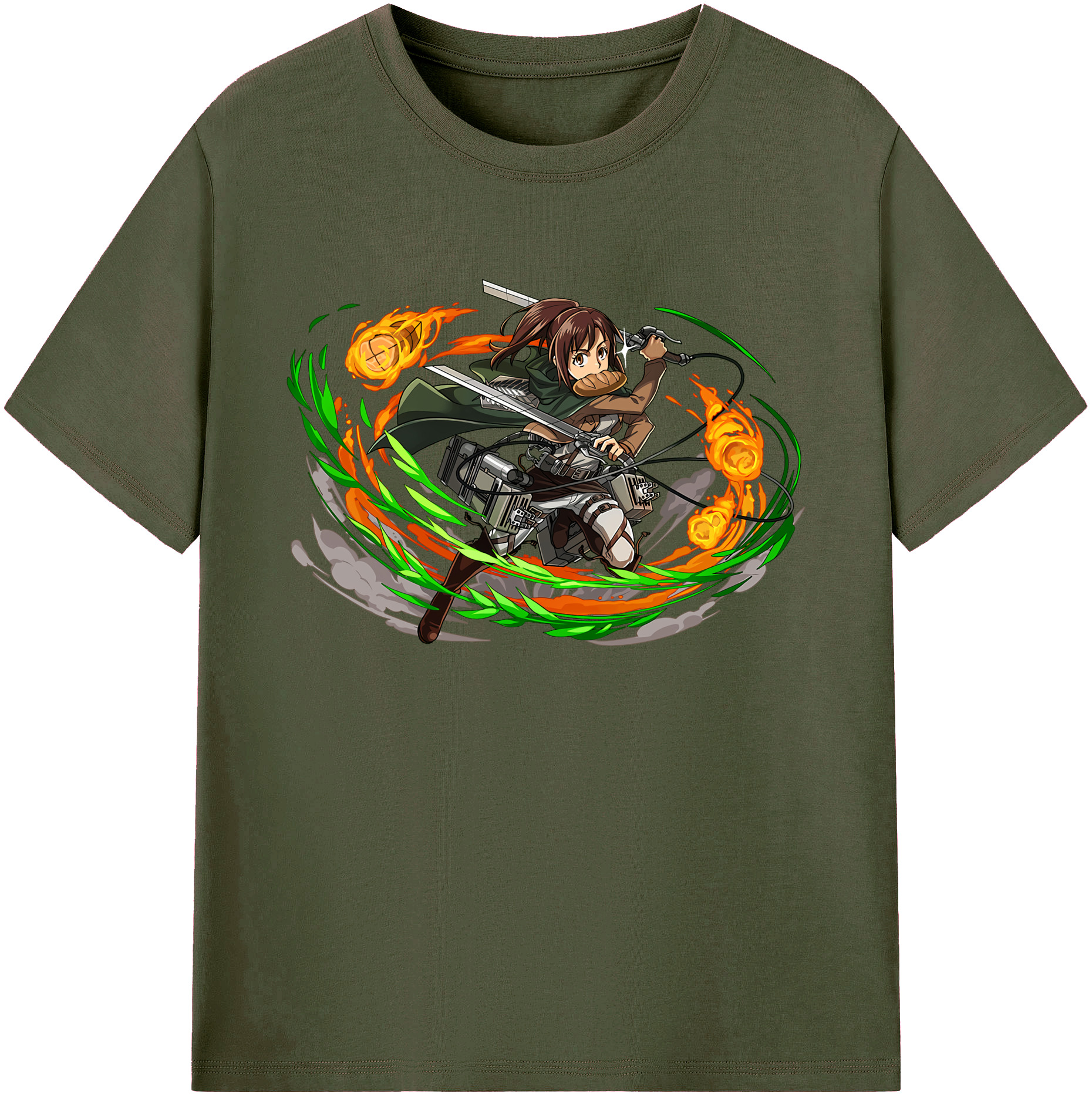 （画像用） 進撃の巨人 サシャ·ブラウス Attack on Titan Sasha Blaus 綿100％ メンズ半袖Tシャツ｜肌触りやわらか＆通気性